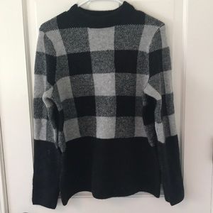 Black and White Checkered Sweater